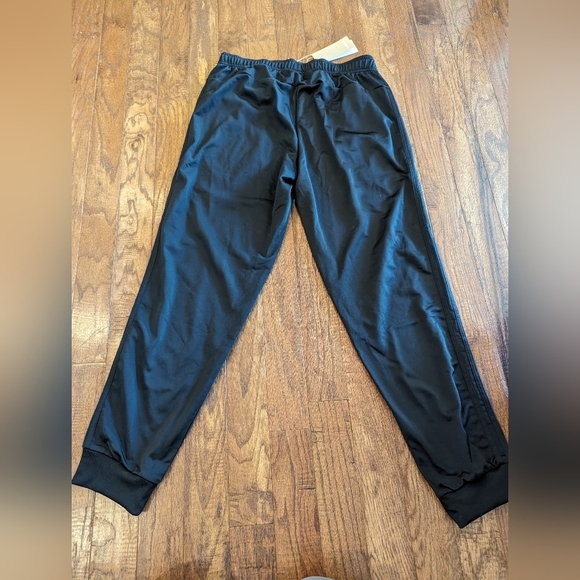 Adidas 3 stripe black Tricot track pants, mens Size Large - Picture 8 of 14